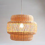 Hand made natural rattan pendant chandelier wicker lamp