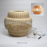 Hand made natural rattan pendant chandelier wicker lamp