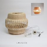 Hand made natural rattan pendant chandelier wicker lamp