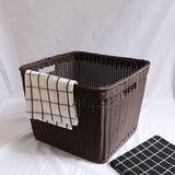 Plastic Rattan Laundry Storage Basket Kids Toys Organizer Large Washing Dirty Clothes Basket Home Sundries Storage Barrel