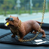 HOT Bully Pitbull Dog Car Interior Decoration Dashboard Ornament Fashion Funny Cute Home Decoration Auto Accessories No Base