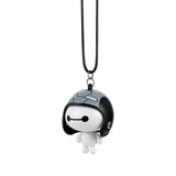 Car Pendant Cute Helmet Baymax Robot Doll Hanging Ornaments Automobiles Rearview Mirror Suspension Decoration Accessories Gifts