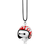 Car Pendant Cute Helmet Baymax Robot Doll Hanging Ornaments Automobiles Rearview Mirror Suspension Decoration Accessories Gifts