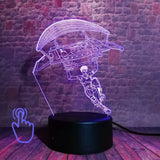 Llama Aniaml Figure 3D Illusion Led Lamp LED 7 Colors Changing Nightlight PUBG APEX Battle Royal Figurines Model Toys