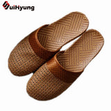 Suihyung New Men Summer Shoes Slippers Flax Weaving Breathable Non-slip Male Sandals Beach Flip Flops Man Indoor Slippers Slides