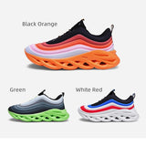 MR CO Men's Sports Casual Shoes Durable Fashion Breathable Casual Bullet Twist Bottom Gradient Rainbow Running Trend Daddy Shoes