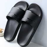 2020 New Hot Summer Men Slippers Casual Black White Shoes Non-slip Slides Bathroom Sandals Soft Sole Women Slides Plus Size 47