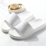 2020 New Hot Summer Men Slippers Casual Black White Shoes Non-slip Slides Bathroom Sandals Soft Sole Women Slides Plus Size 47