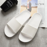 2020 New Hot Summer Men Slippers Casual Black White Shoes Non-slip Slides Bathroom Sandals Soft Sole Women Slides Plus Size 47