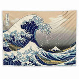 1pc Nordic Home Wavy Hanging Cloth Polyester Fabric Indoor Surf Sea Decorations Household Tapestry Products P4P8