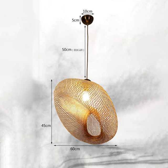 Rattan Pendant Lights Rattan Wicker Wooden Handmade bamboo light Dining room farmhouse Kitchen island lighting Japanese Lamp