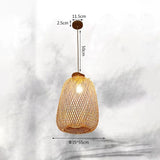 Rattan Pendant Lights Rattan Wicker Wooden Handmade bamboo light Dining room farmhouse Kitchen island lighting Japanese Lamp