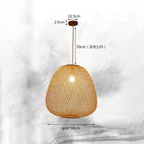 Rattan Pendant Lights Rattan Wicker Wooden Handmade bamboo light Dining room farmhouse Kitchen island lighting Japanese Lamp